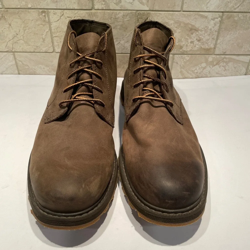 Sorel Madson Chukka Waterproof Brown Leather Boots Mens 9.5 Not Original Insoles